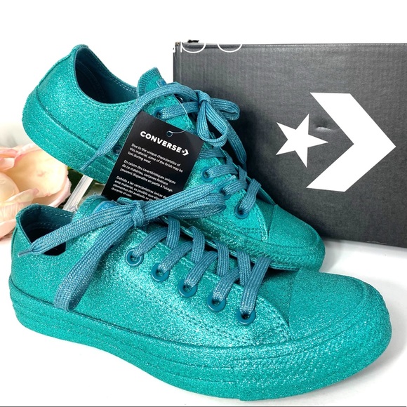 Converse Ctas Low Top Britany Blue Glitter AUTHENT - Picture 8 of 8